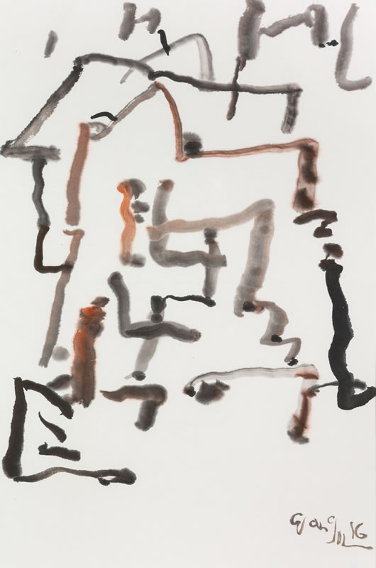 王川，《无题》，29x44cm，宣纸水墨，2016