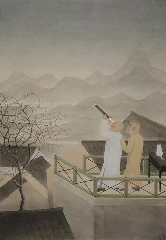 天远难穷 45x65cm 纸本设色 2018
