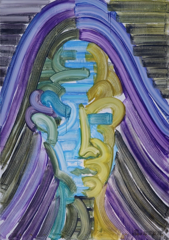 彩虹-2021-T-7,200×140cm,布面油画,2021
