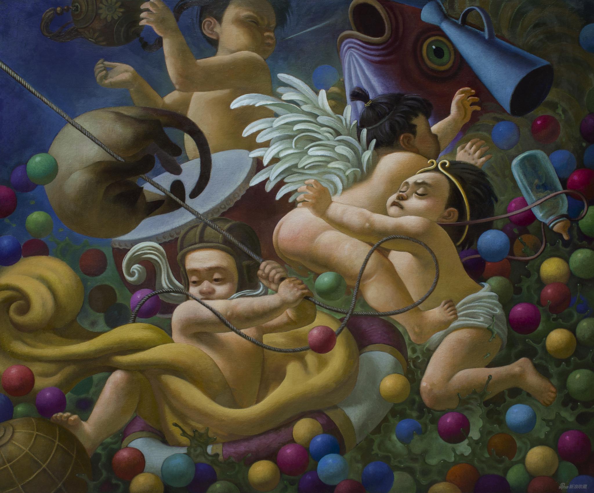 怪儿谣,吉一玮,布面油画,120×100 cm,2019