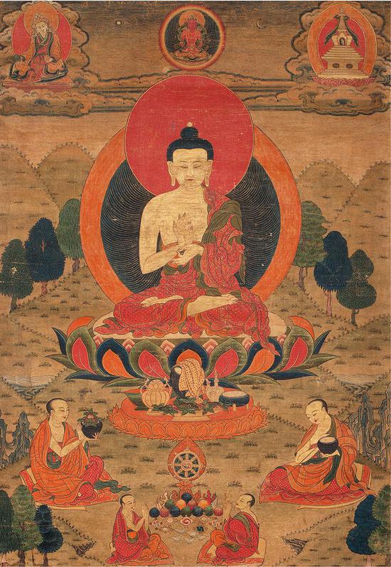 迦牟尼佛唐卡(18世纪)