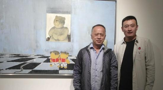 李向磊与著名艺术家祁志龙合影