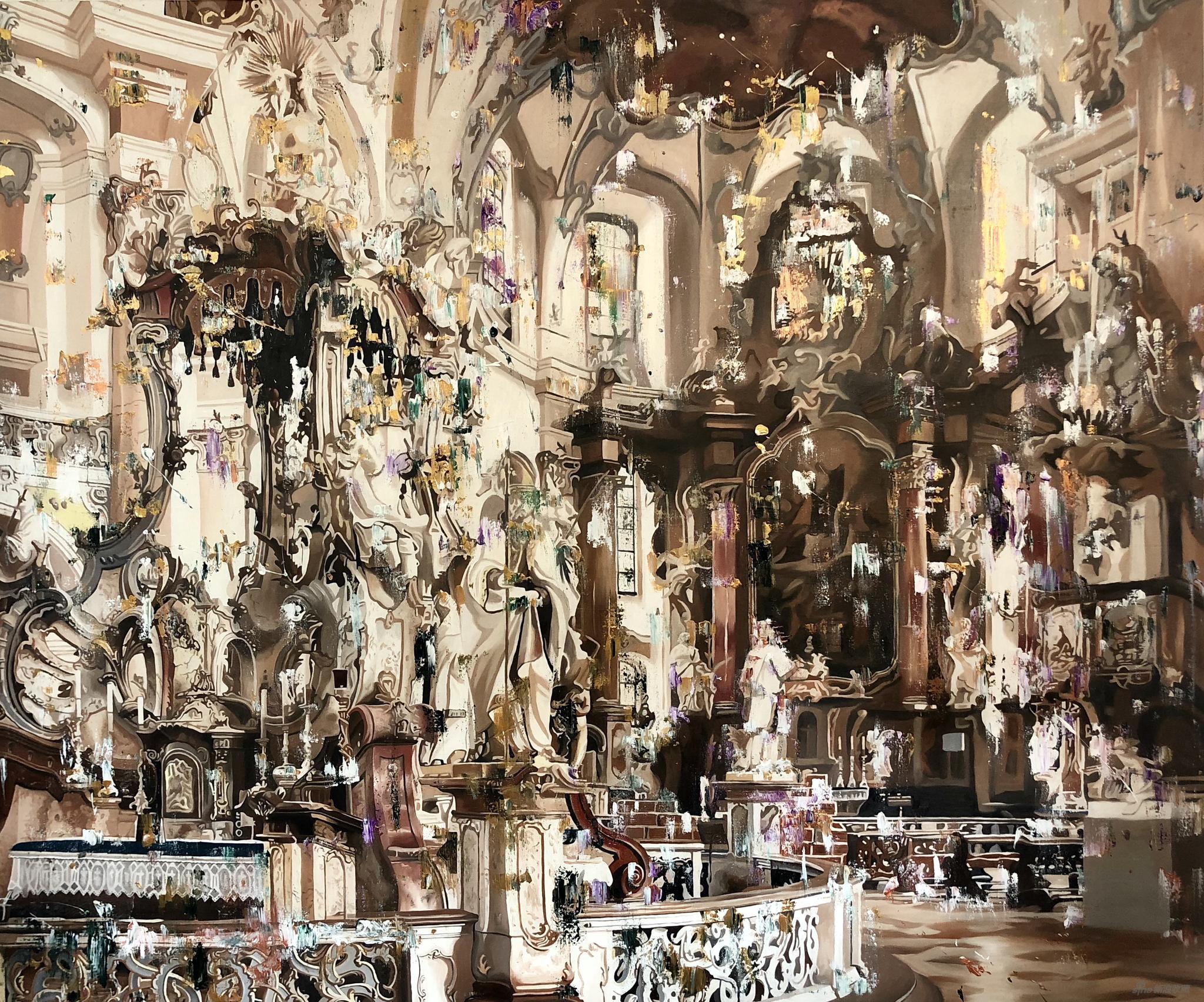 《神话派对—力量》,180×150CM,布面油彩,2017-2018