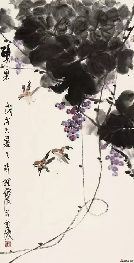 《硕果》 178cm×97cm 翟 优 江苏省中国画学会副会长