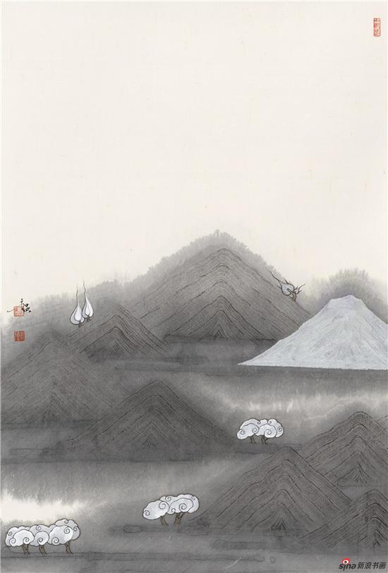 溪山寻梦之一69×47cm 2018年