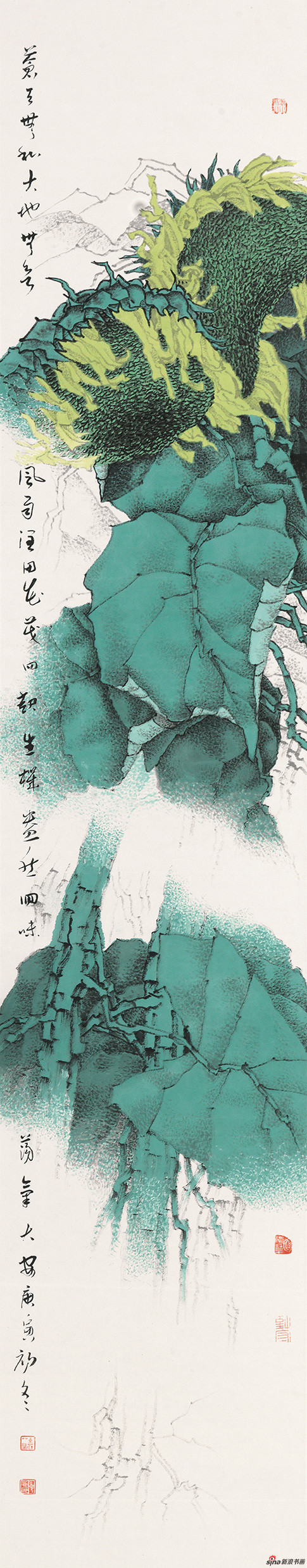 崔志安 苍天无私 196×38cm　纸本设色 2010