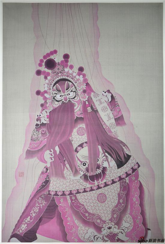偶,120×80cm,绢本工笔,2016