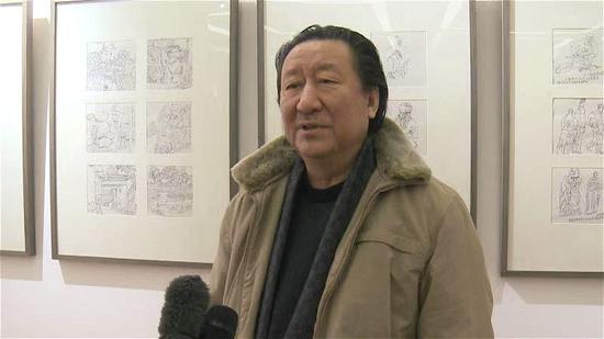 中国国家画院院长杨晓阳接受采访