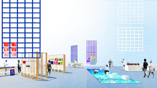 A Day Studio制作的abC上海艺术书展现场效果图