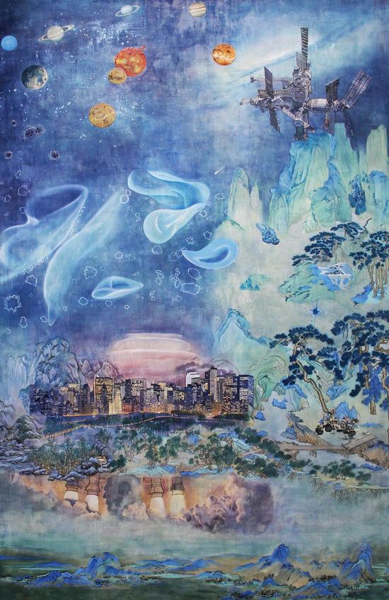 丛云峰 查拉图斯特拉如是说:科学 180x110cm 综合材料 2014