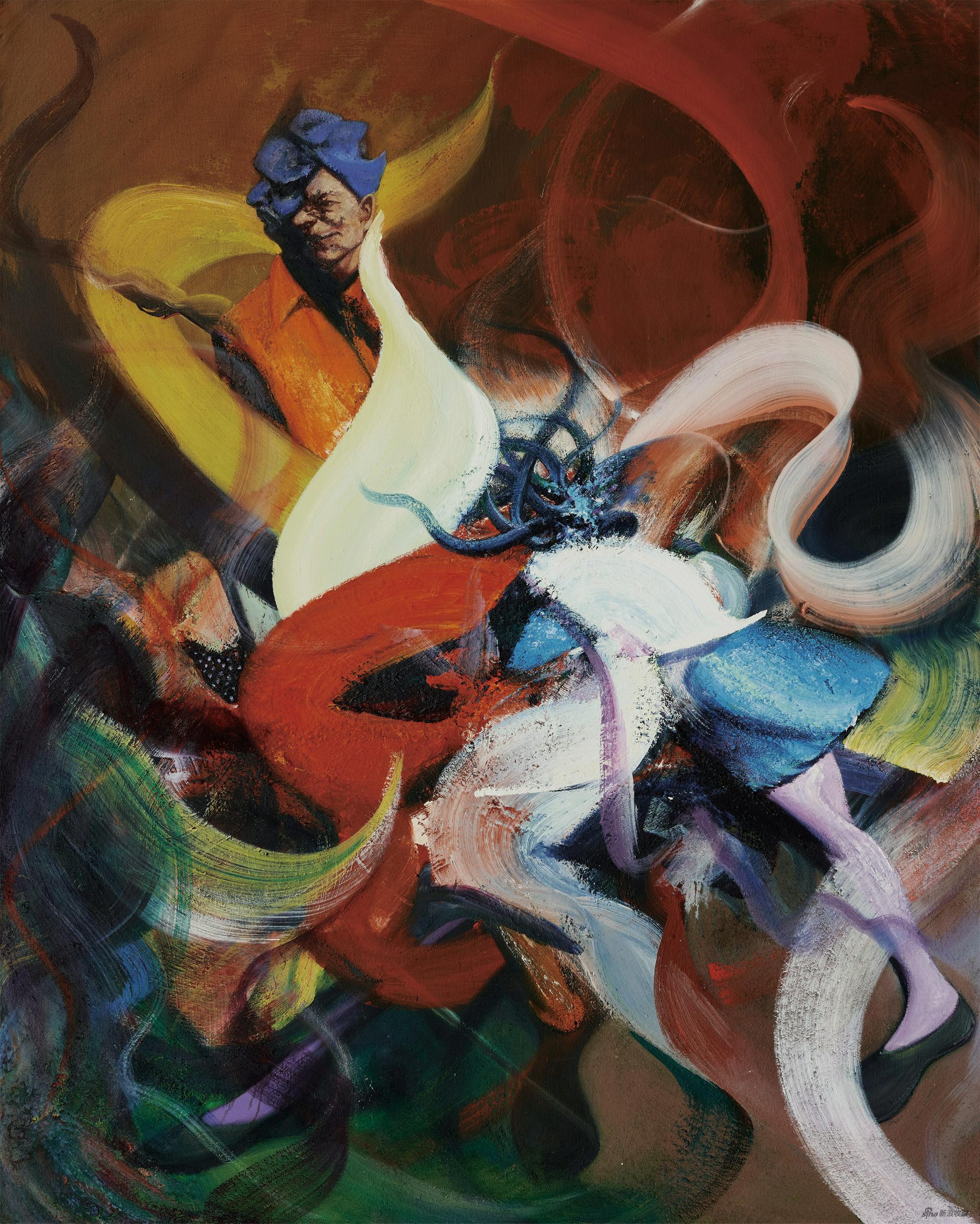 周文中 _蚯蚓_2021_布面油画 _250×200cm