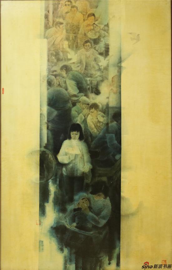 中国画 小巷您早 1983年 赵绪成178.5X114