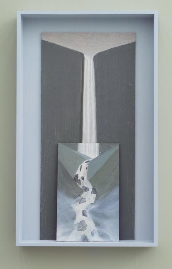 交替之形-华严瀑布图Transform - Nachi Waterfall 画芯 46x29cm， 99x45cm 画框110x65cm 2018