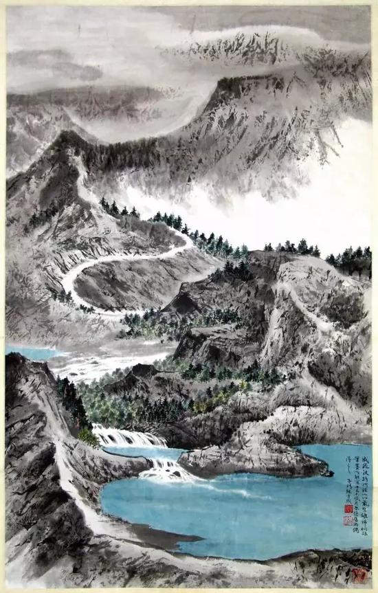 山水 　　张守成 　　1980年作 　　上海中国画院藏