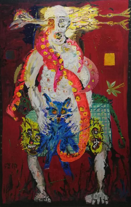 洛翰作品 布面丙烯 230cm x148cm 法国