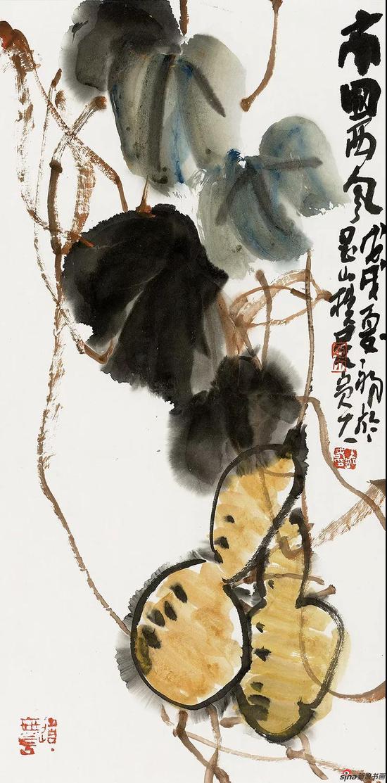 王迎春作品《葫芦》 34.5cmX 69cm 2018