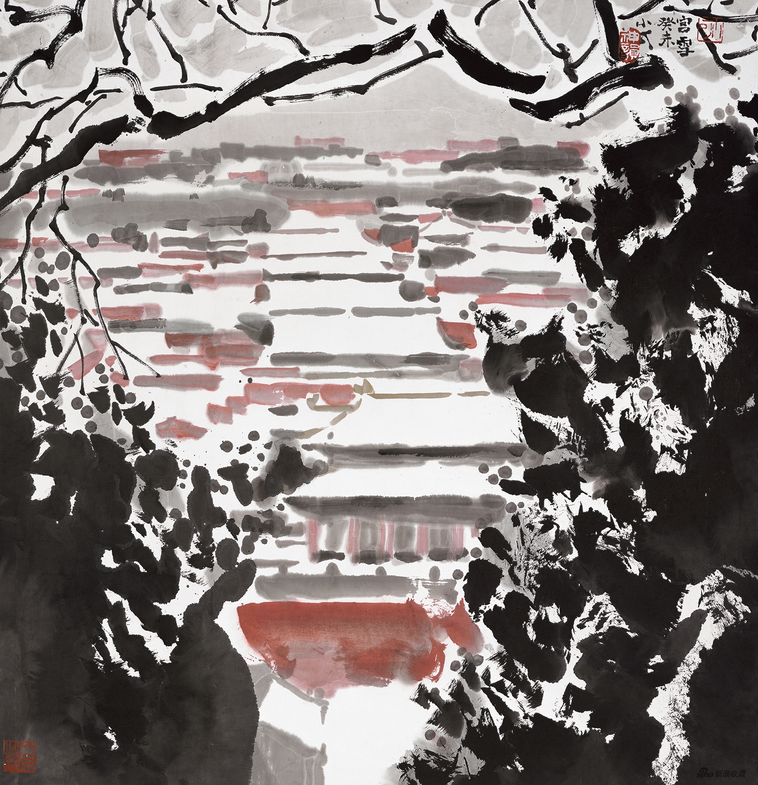 李小可——北京系列《宫雪》 2003年 68x68cm