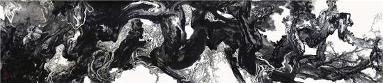 陆沉,岁月之诗140cm×660cm2018年
