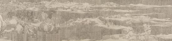 丛云峰 二进制-溪山雪意图 80×330cm 绢本水墨 2018