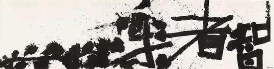 《智者乐水》,作品规格:474cm*121cm,创作年代:2017
