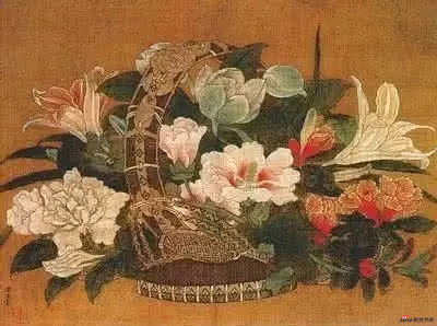 宋李嵩花篮图 李嵩 26.1×26.3cm 宋代