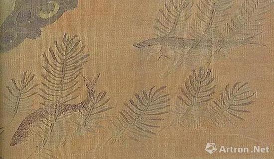 宋 缂丝翠羽秋荷(局部)