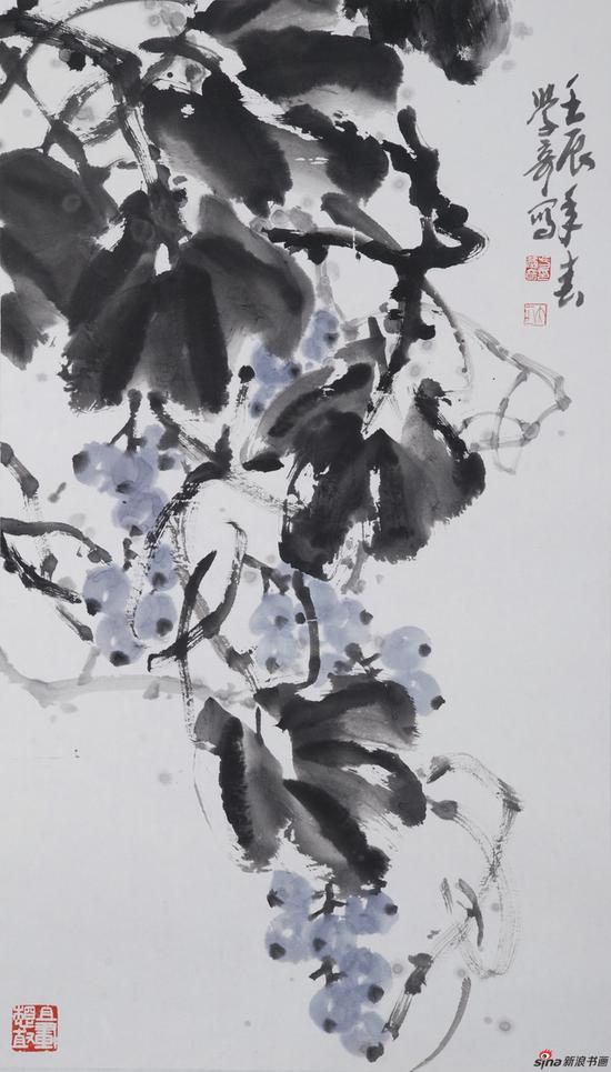 方学奇作品《人勤果甜》48.5x84cm