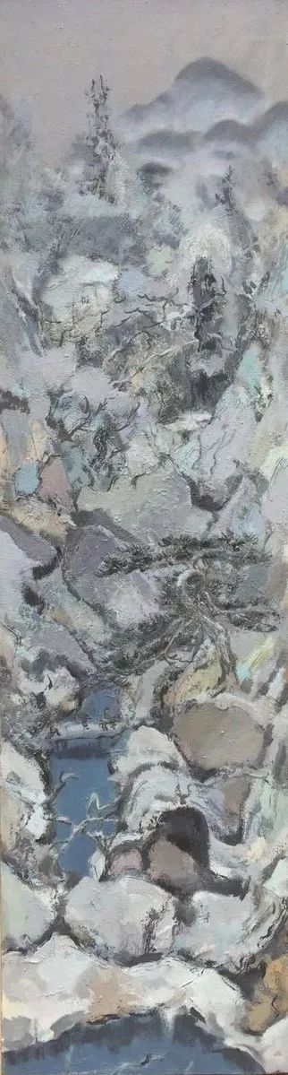 李肖汉丨《银装》|50x180cm | 布面油画