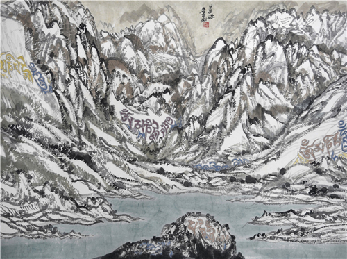 《莲保叶则》80×60cm 纸本 2018年