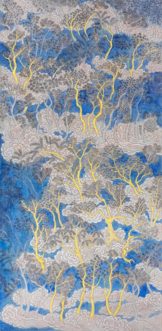 岳一川丨《神路图》|48x99cm | 绢本设色