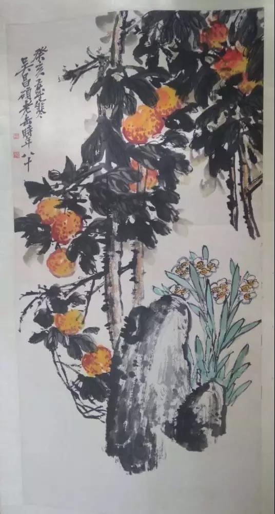 吴昌硕 《花鸟》