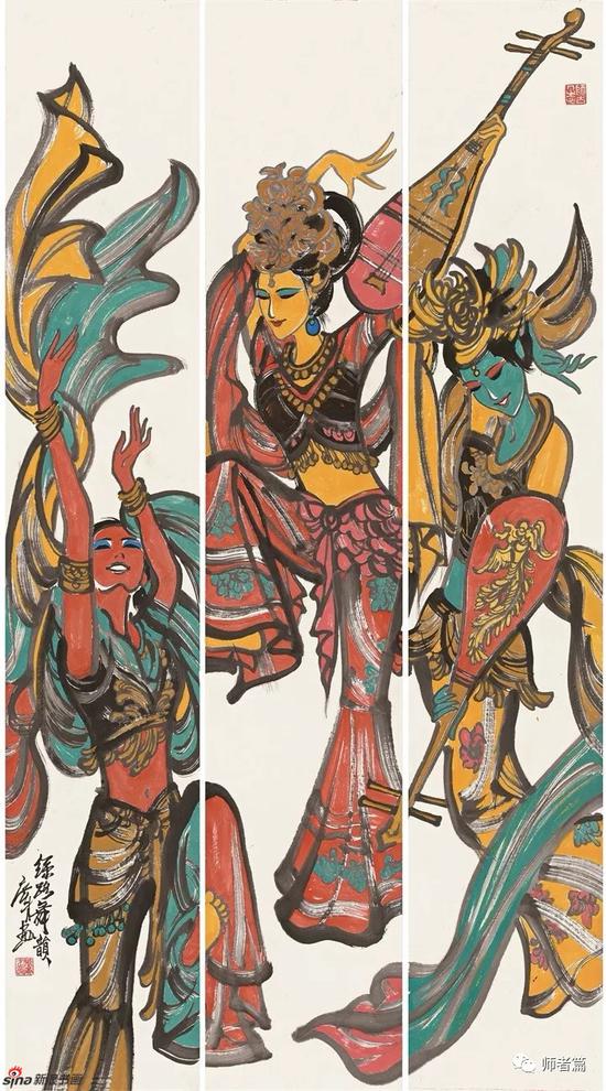 丝路舞韵 129x248cm