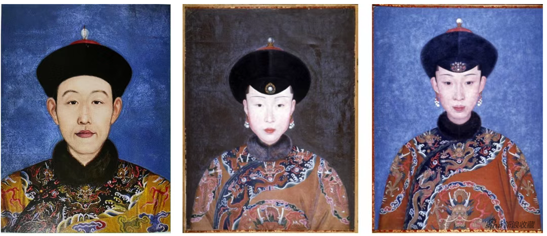 图片 法国吉美博物馆藏郎世宁绘与乾隆皇帝及后妃油画屏