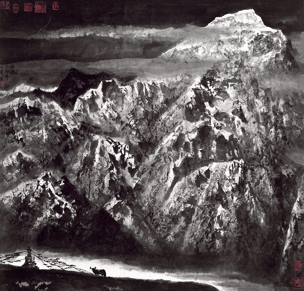 李小可——西藏系列《山魂》 1999年 99×105cm 