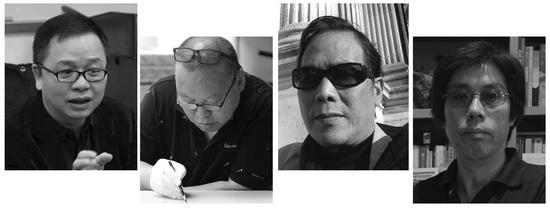 左起(按姓氏笔画顺序排列):方少华、石磊、李邦耀、杨国辛