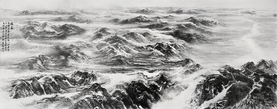 昆仑,中国画,240x600cm,2011