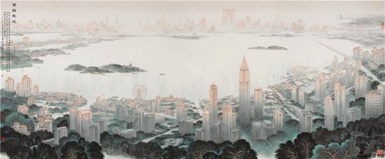 中国画 金鸡报晓 2008 秦剑铭 618X257