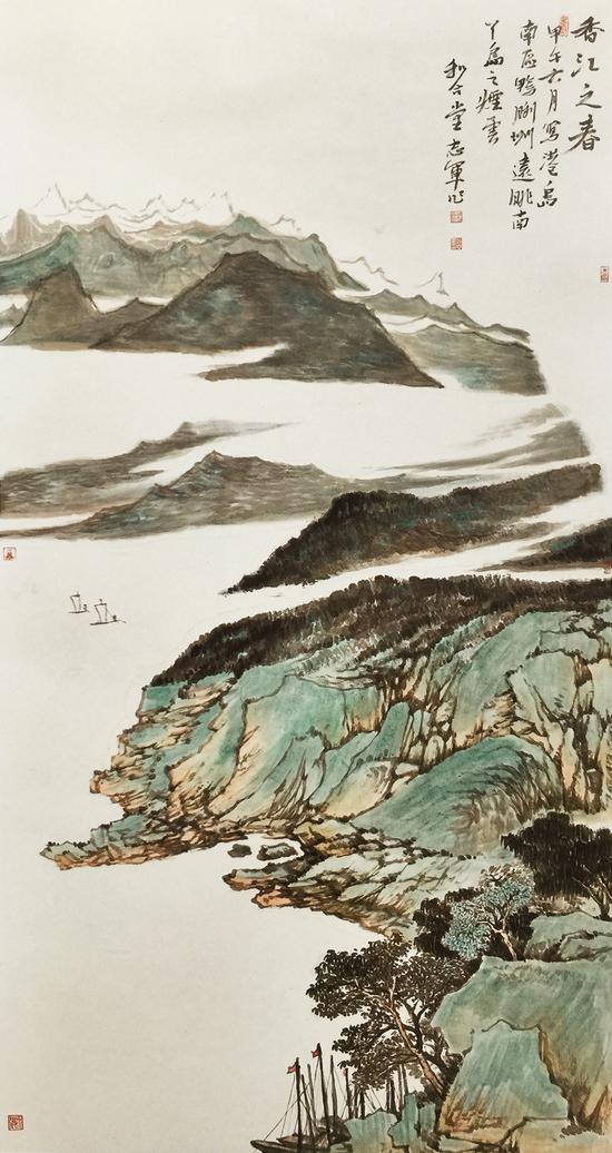 赵志军 香江之春 192x96cm