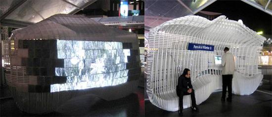 图1法国巴黎的LED公交站