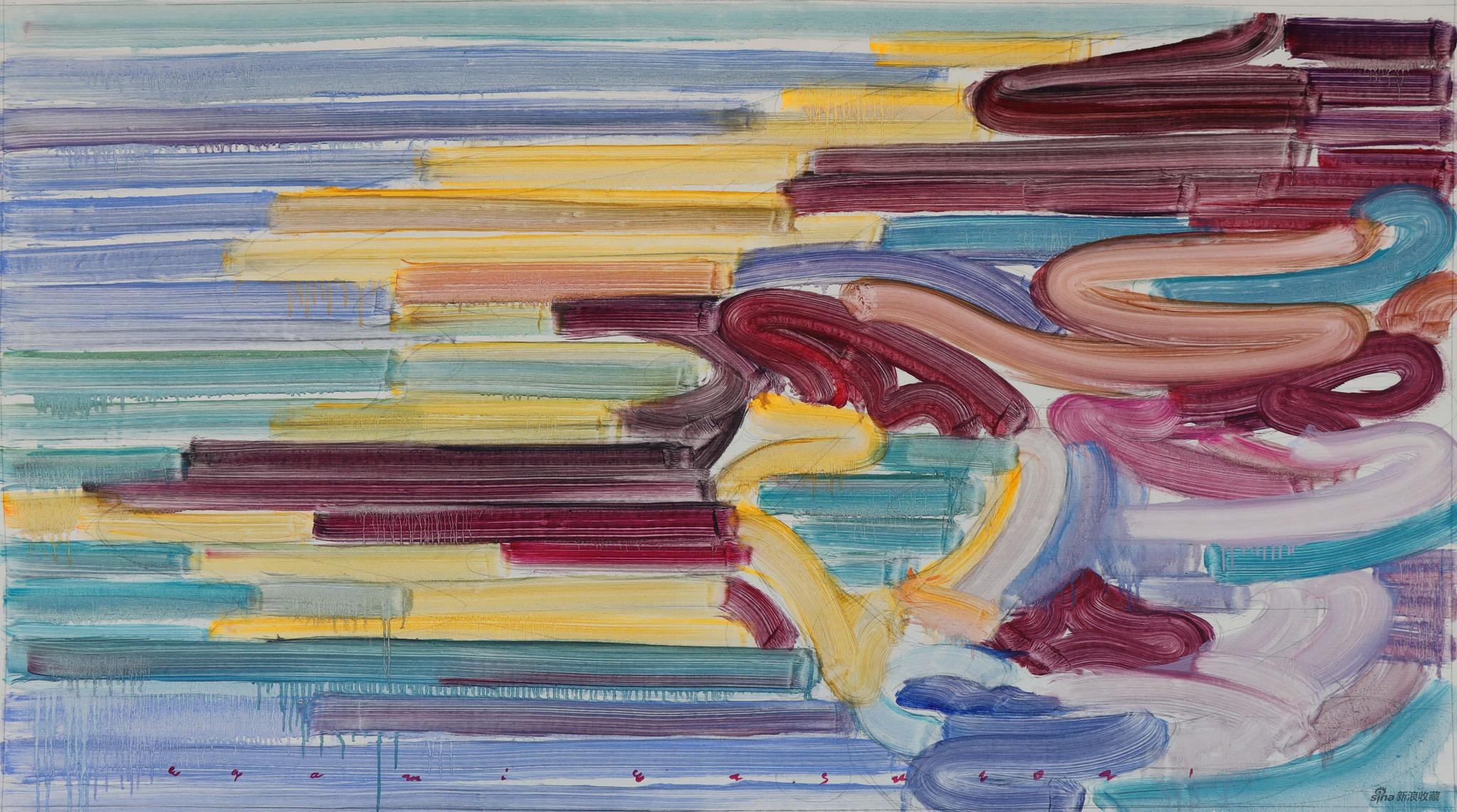 彩虹-2021-T-23,115×200cm,布面油画,2021