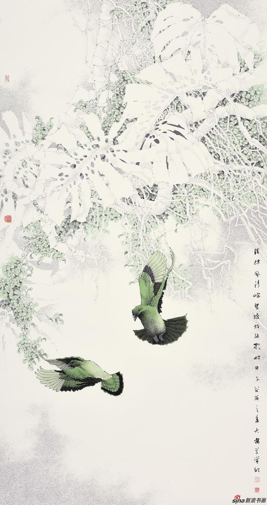 崔志安 淡抹风清 232×124cm 纸本设色 2014