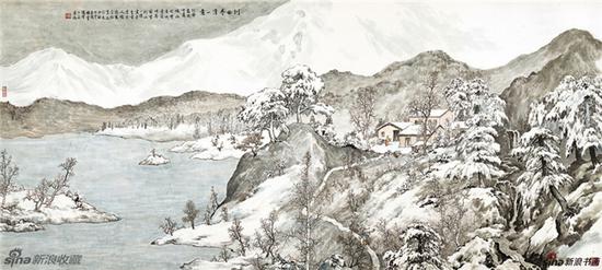 川西冬季一景·105×233cm·2015