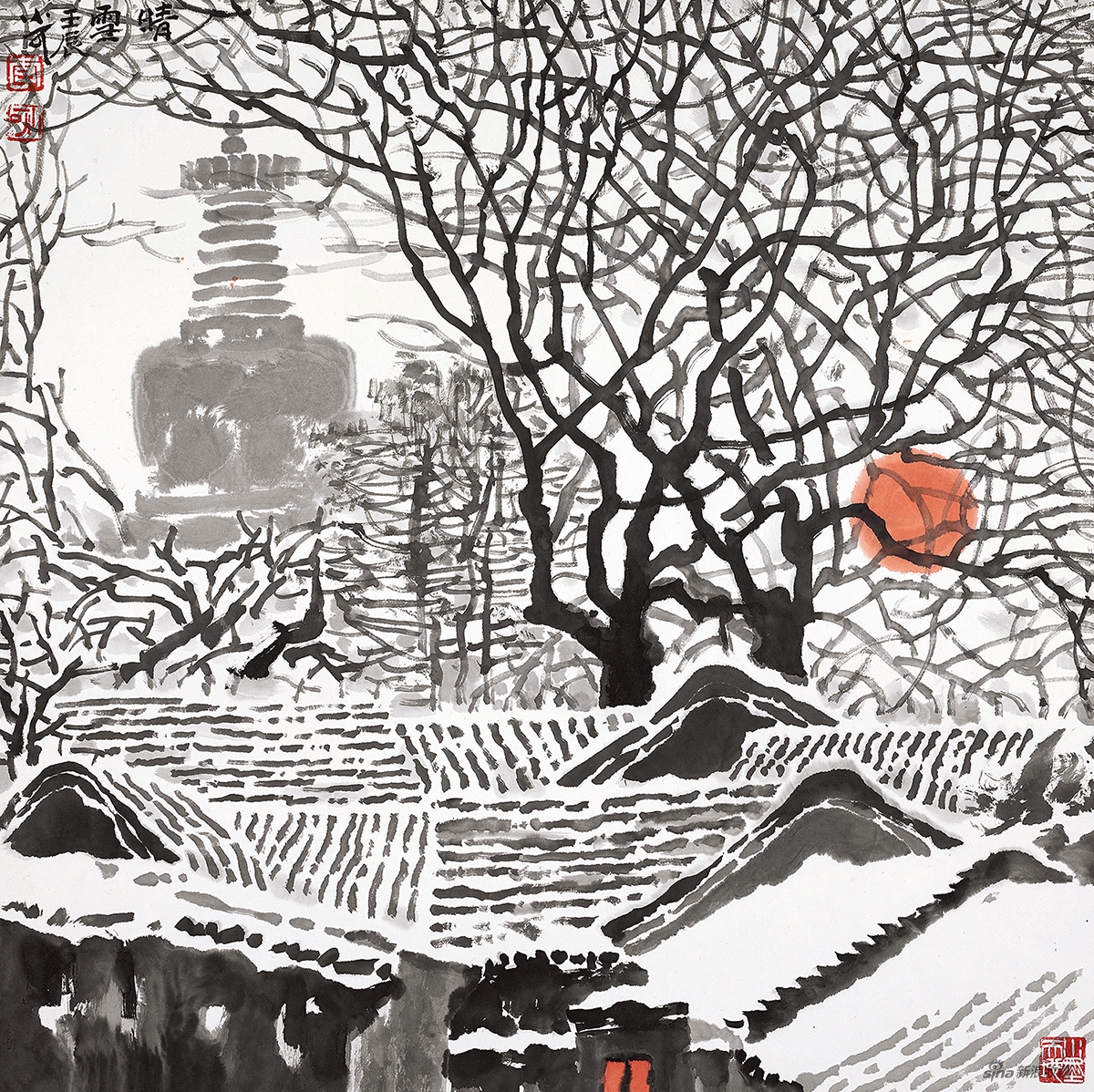 李小可——北京系列《晴雪》 2012年 68×68cm