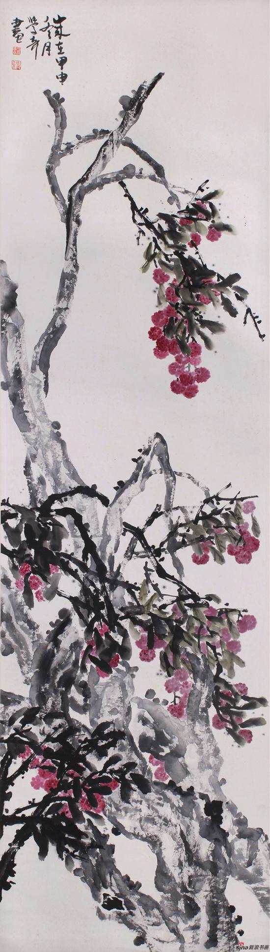 方学奇作品《七月佳果》70x250cm