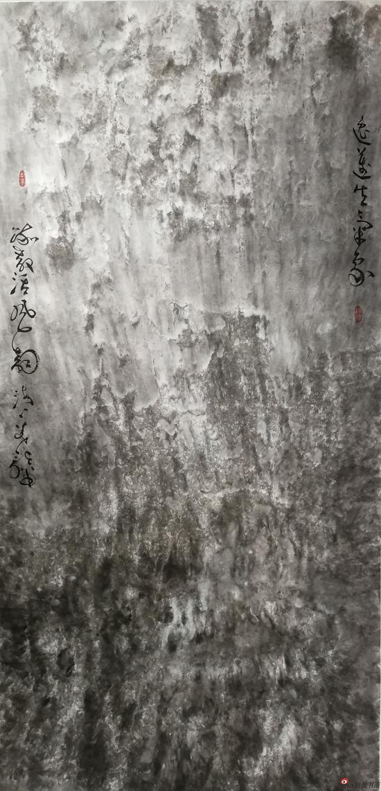 逸迈生气象 疏散活风韵 海上美景在平 纸本水墨 120X245