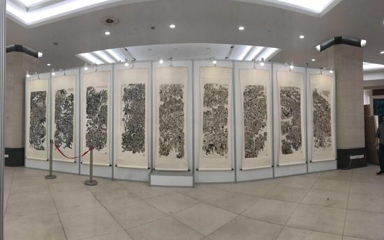 展览现场叶雄老师作品_