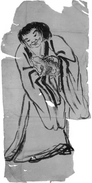 齐白石绘《刘海》（图稿），北京画院藏