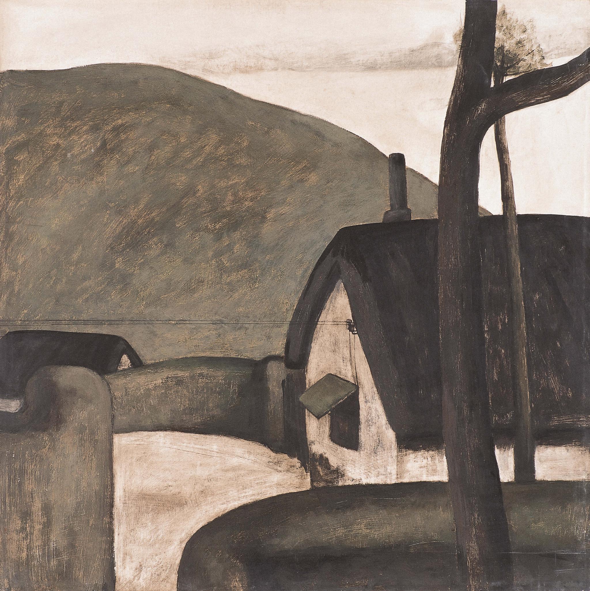 《晨》，板上丙烯，50 × 50 cm，1984