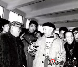 左起：陈大羽、韩宁宁、刘海粟及夫人夏伊侨 1980年拍摄