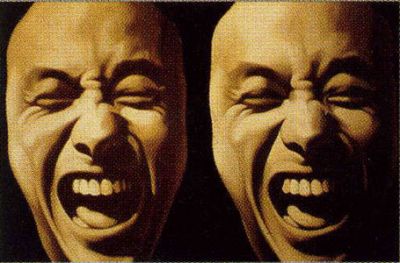 第二状态Two Heads, 绘画, 布上油画, 1300x1960mm，1987